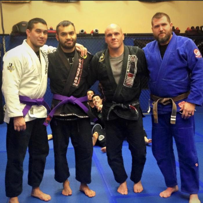 Promotion to purple belt (Prof Chris McMahan and Prof Mike Budnik)