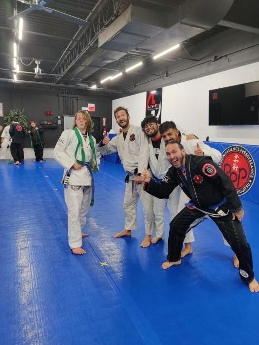 I was awarded my dad's old Blue Belt, which is why the belt I am wearing has 4 stripes.