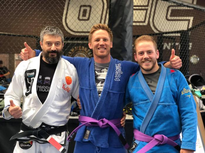 Kyle's purple belt promotion, Otago Fight Centre, Mosgiel, New Zealand. October 2020.