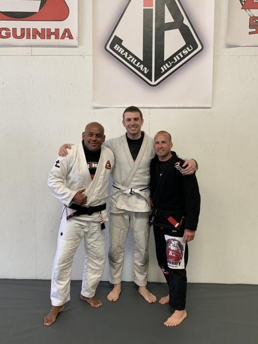White belt blue stripe promotion
