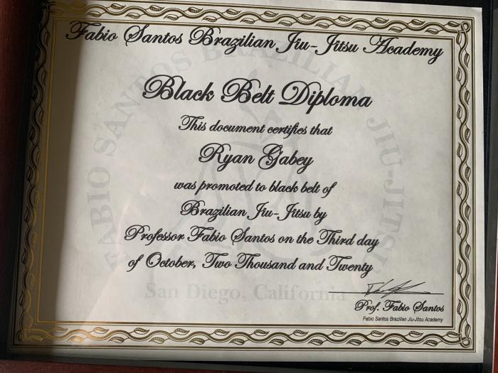 Black belt · October 3, 2020 · Promoted by Fabio Santos