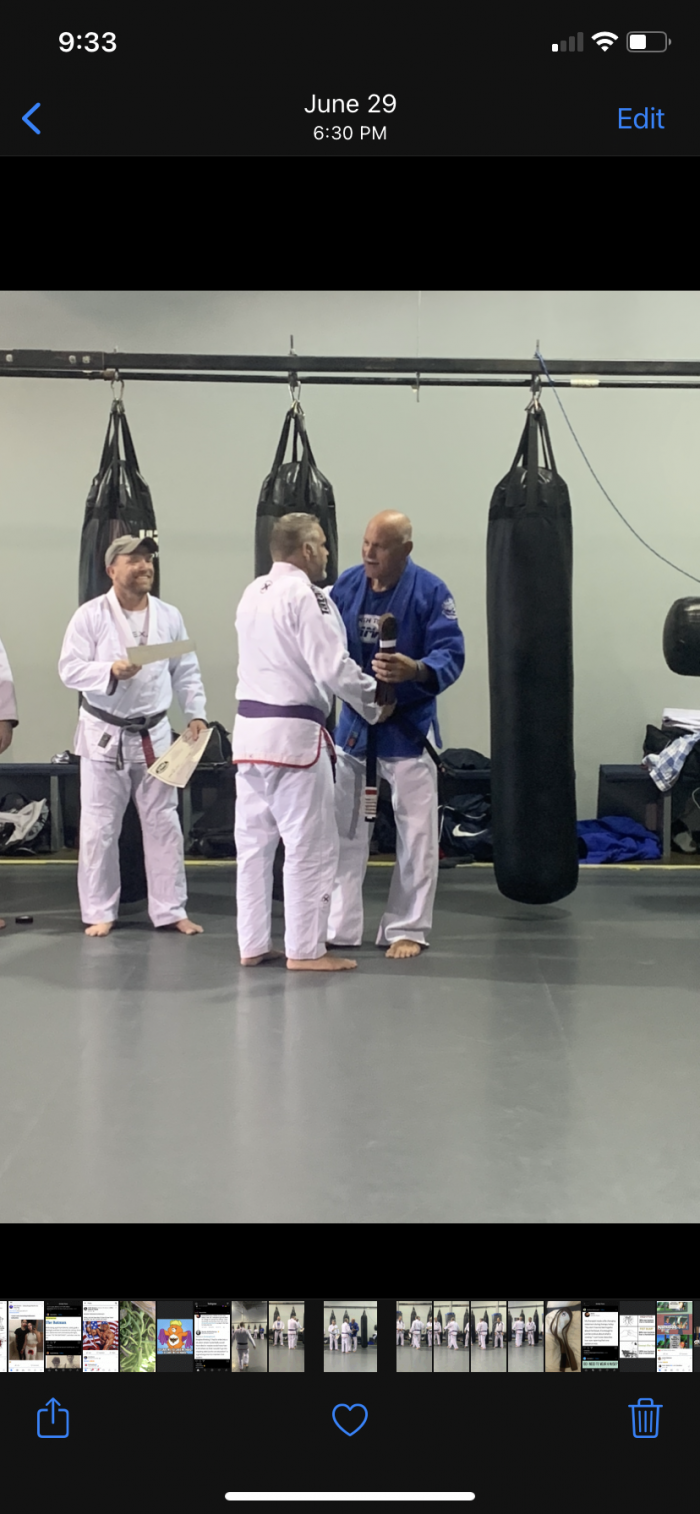 Brown belt · June 29, 2020 · Promoted by Terry corkran