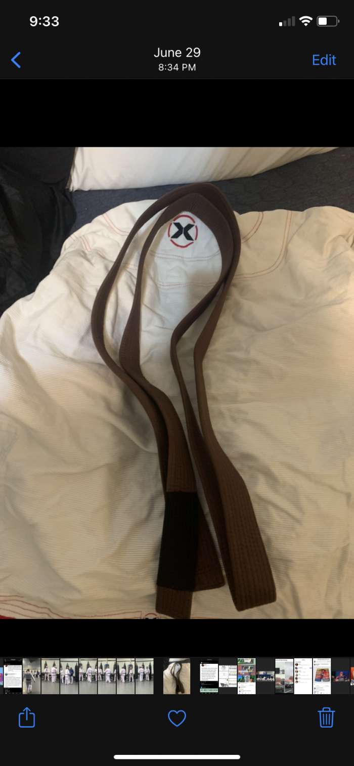 Brown belt · June 29, 2020 · Promoted by Terry corkran