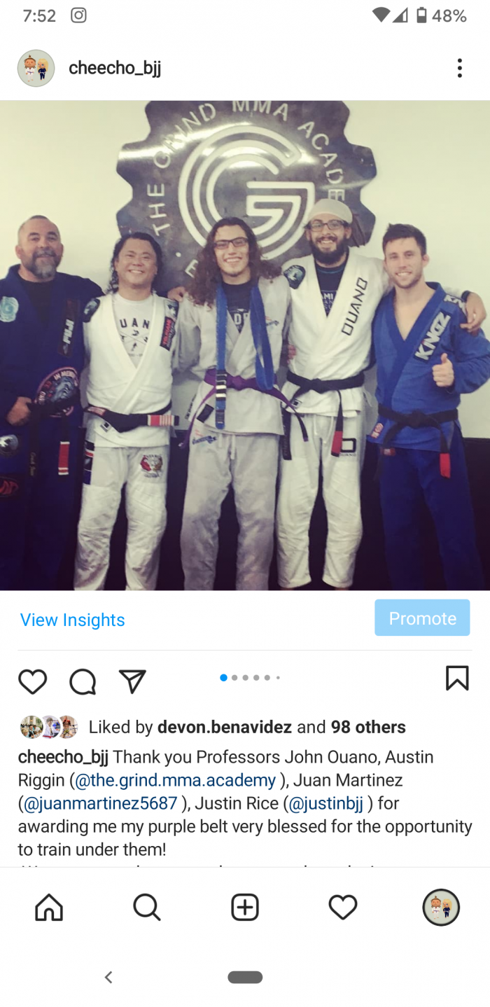 Purple belt · June 19, 2019 · Promoted by Juan Martinez