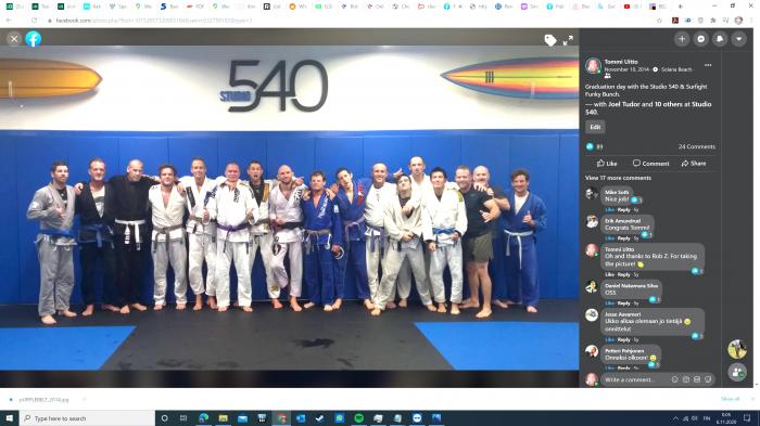 Purple belt · November 10, 2014 · Promoted by Joel Tudor