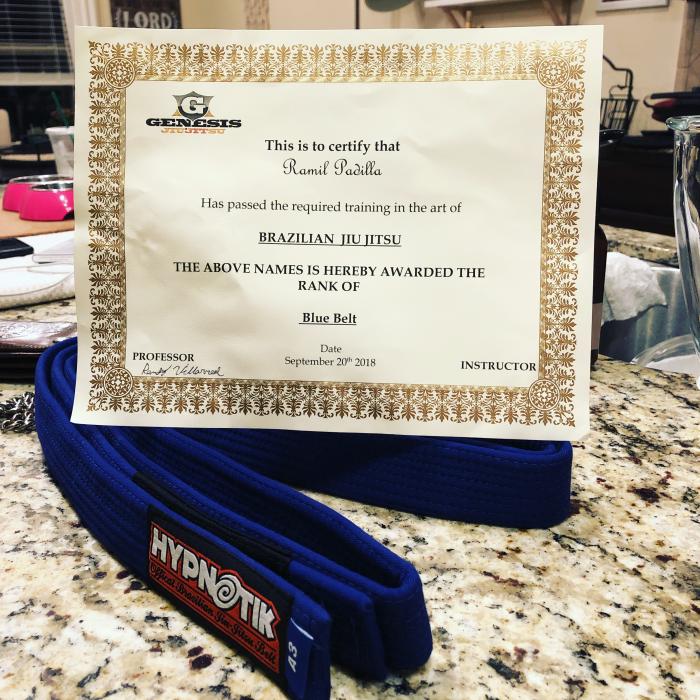 Blue belt · September 20, 2018 · Promoted by Randy Villarreal