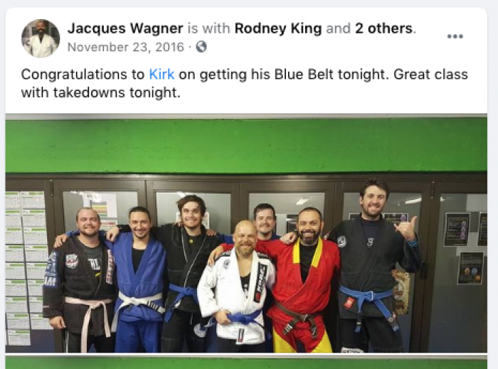 Blue belt · November 23, 2016 · Promoted by Jacques Wagner