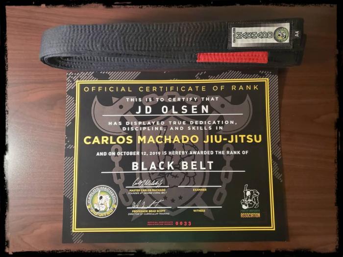 Black belt · November 17, 2019 · Promoted by Carlos Machado