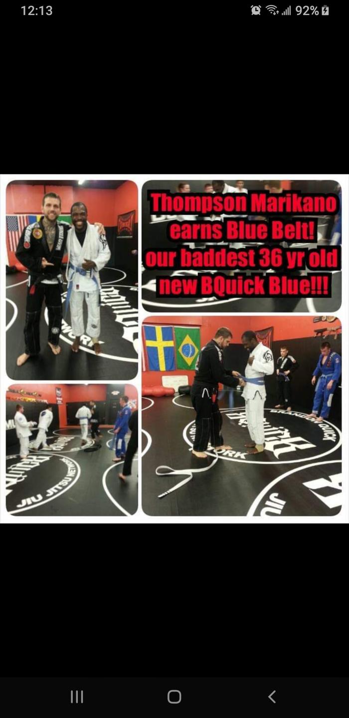Blue belt · July 1, 2014 · Promoted by Brandon Quick