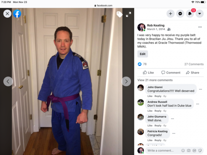 Purple belt · March 1, 2014 · Promoted by Steve Kardian