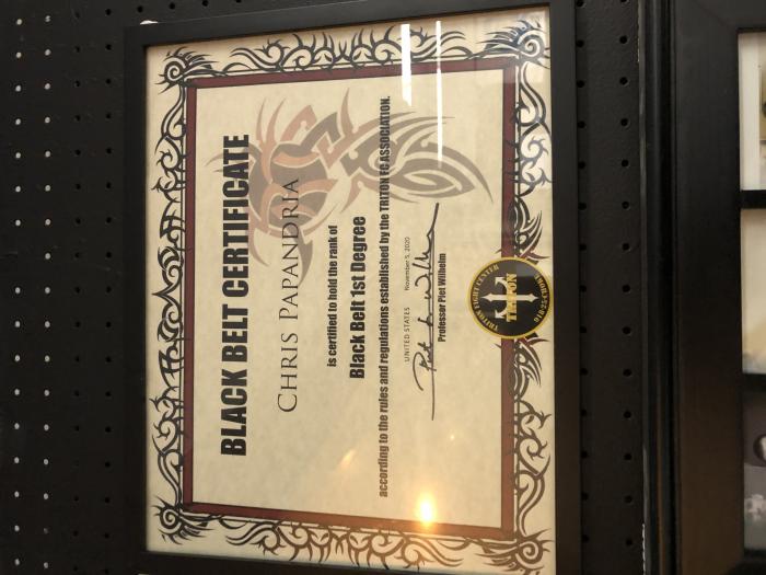 Black belt 1st degree · November 5, 2020 · Promoted by Piet Wilhelm