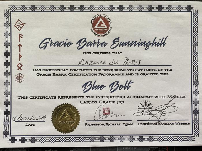 Blue belt · December 13, 2019 · Promoted by Chef