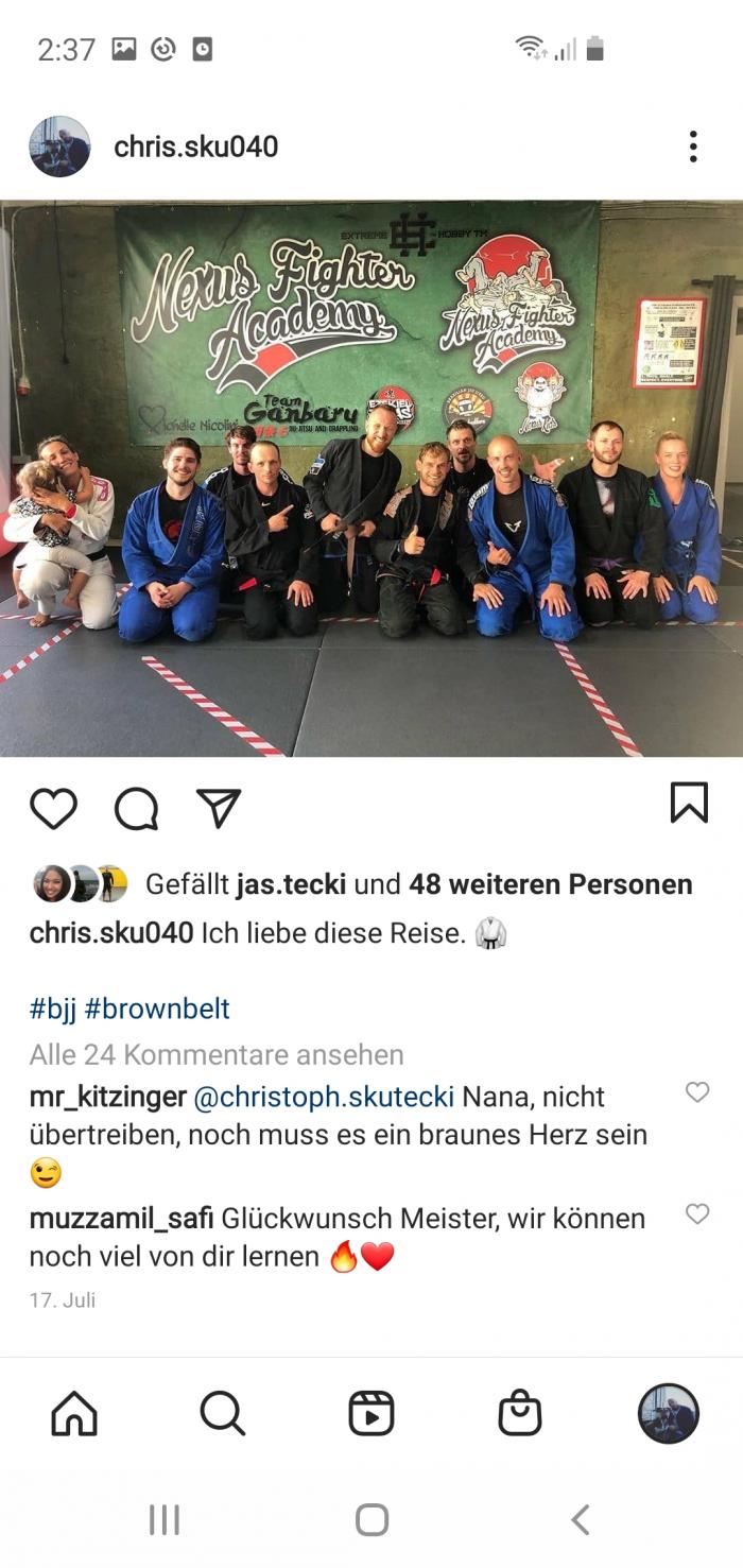 Brown belt · July 17, 2020 · Promoted by Ana Yagües
