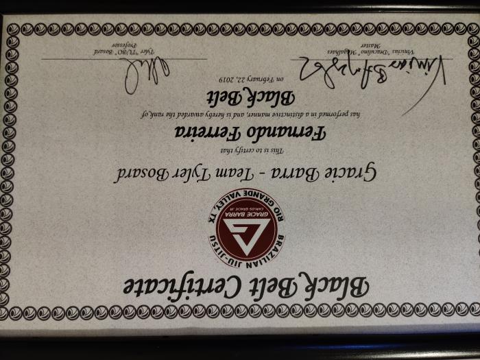 Black belt · February 22, 2019 · Promoted by Tyler Bosard