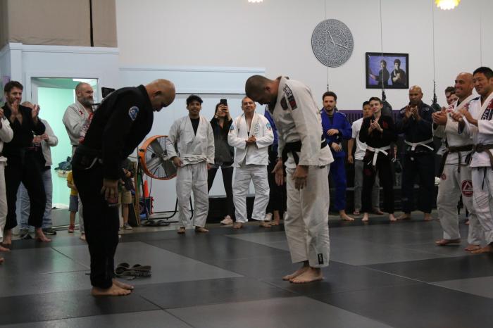 First minutes with the new blackbelt on!!!