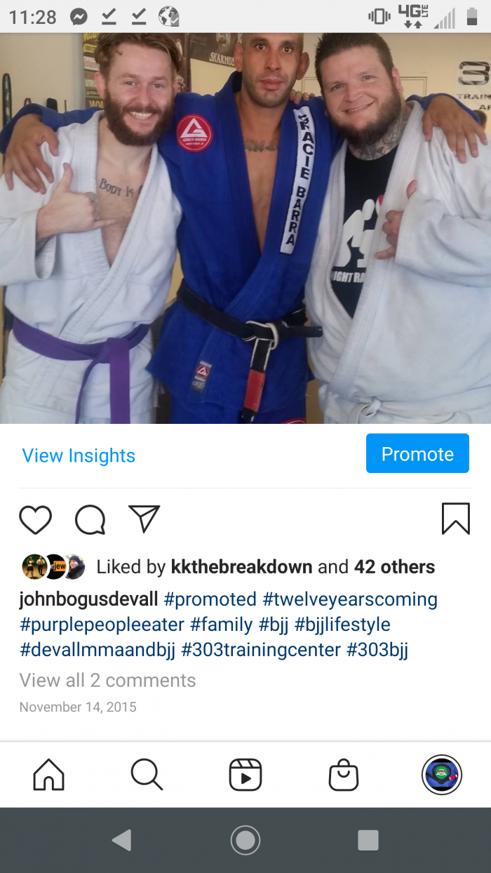 Purple belt · November 14, 2015 · Promoted by Andre DeVillier