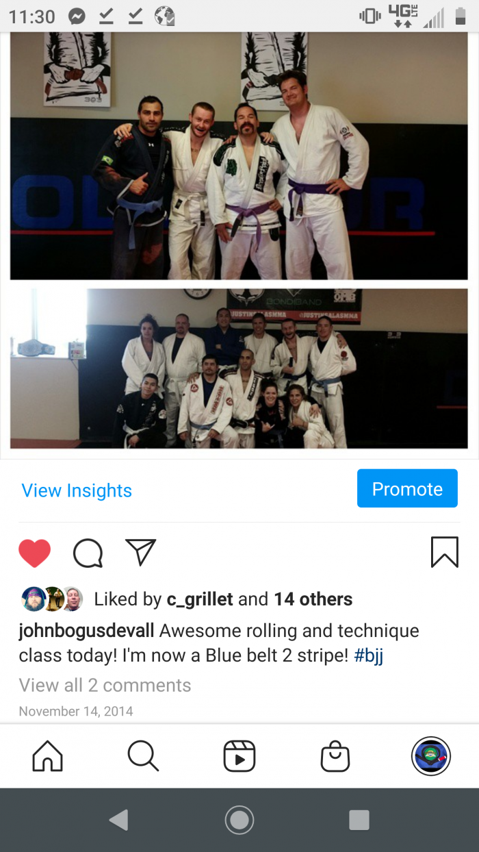 Blue belt · November 14, 2014 · Promoted by Andre DeVillier