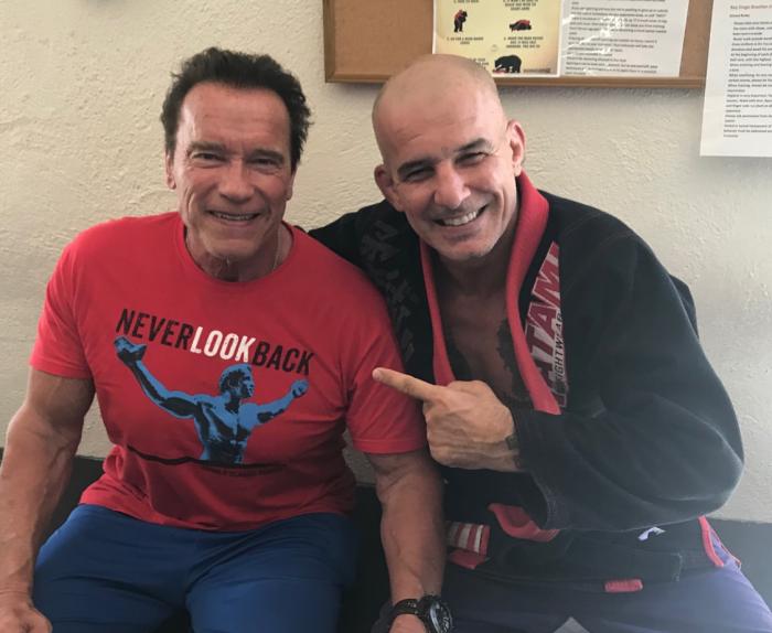 The king and the terminator!!!! Rey asked Arnold to come watch a class and Arnold obliged!!!!!!