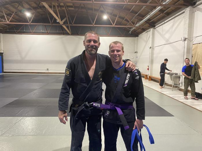 Purple belt · November 18, 2020 · Promoted by Tom Knox