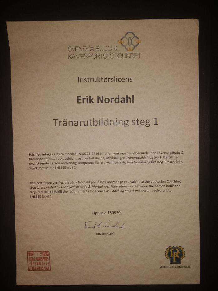 Instructor course: Coaching step 1, ENSSEE level 1.