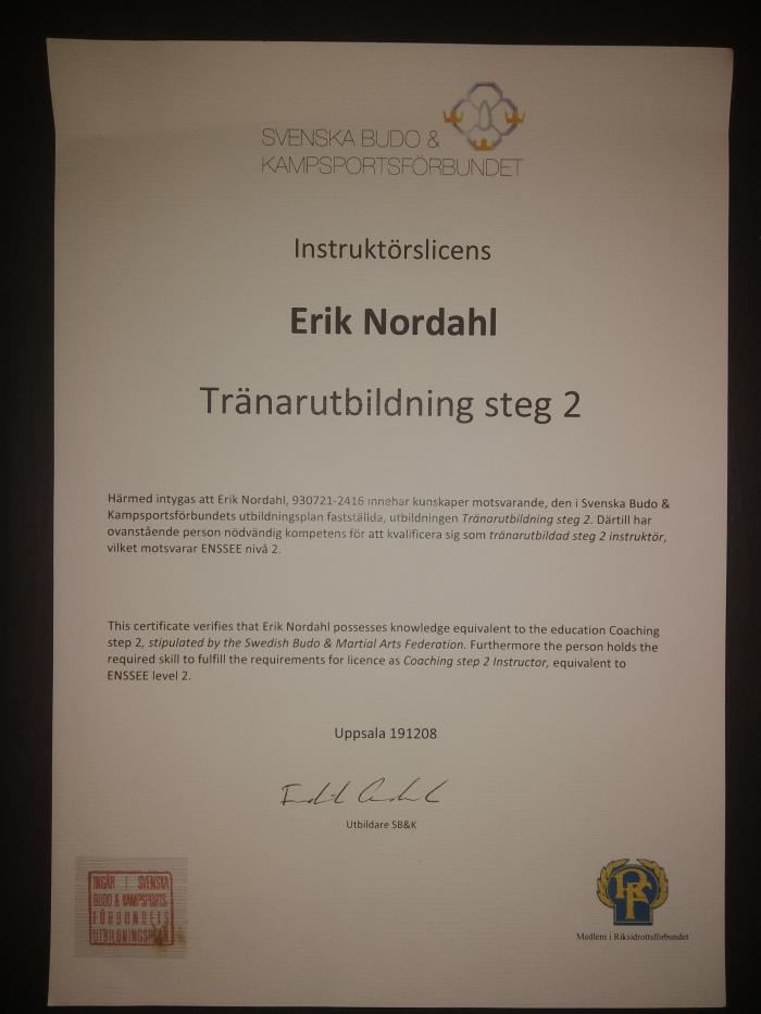 Instructor course: Coaching step 2, ENSSEE level 2.