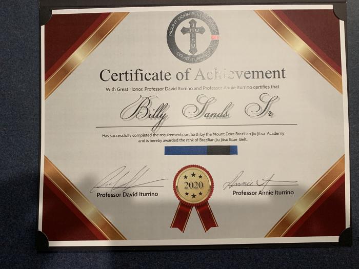 Blue belt · December 12, 2020 · Promoted by Coach David Iturrino &Coach Annie Iturrino