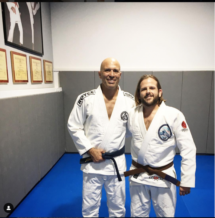 Receiving my Brown Belt at Royce Gracie's Association Meetings at Valente Bros HQ, December 2017