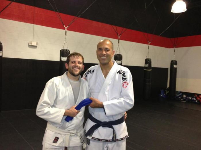 Receiving my Blue Belt from Royce at Capital MMA's Alexandria, VA location, 10/30/2011