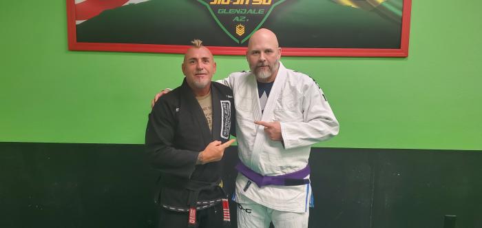 Purple belt promotion with Shannon Ritch