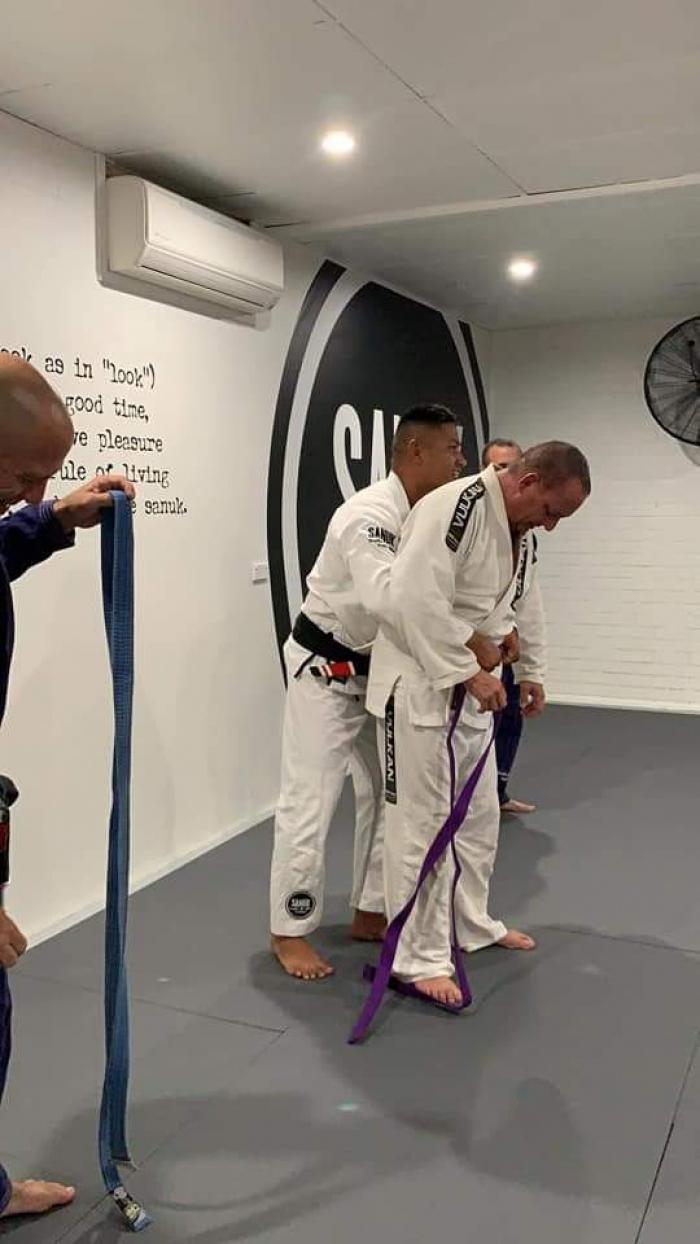 Purple belt · December 14, 2021 · Promoted by Panuwat Chep Krummel