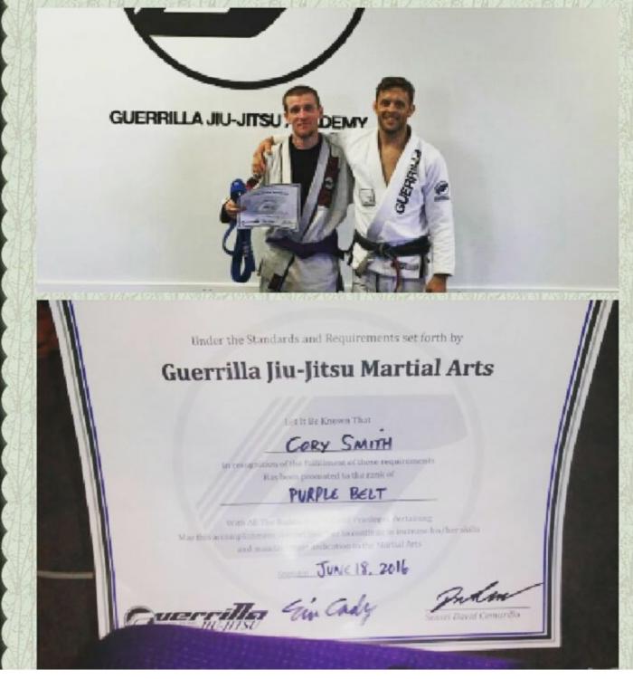 Purple belt · June 16, 2016 · Promoted by Eric cady