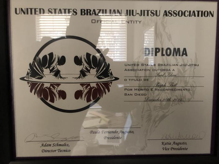 Purple belt · December 20, 2014 · Promoted by Paulo Fernando