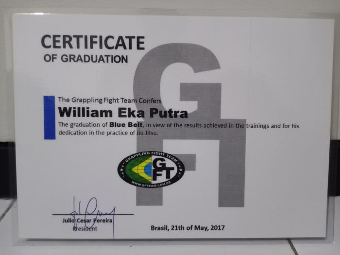 Blue belt · May 17, 2017 · Promoted by Alexander Sumardi