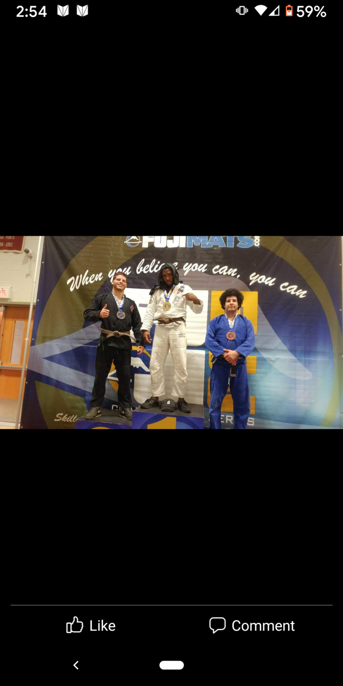 Brown belt · April 14, 2017 · Promoted by Rob Kahn