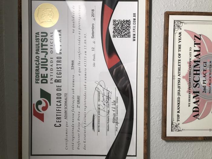 Black belt 2nd degree · December 15, 2018 · Promoted by Paulo Fernando Augusto