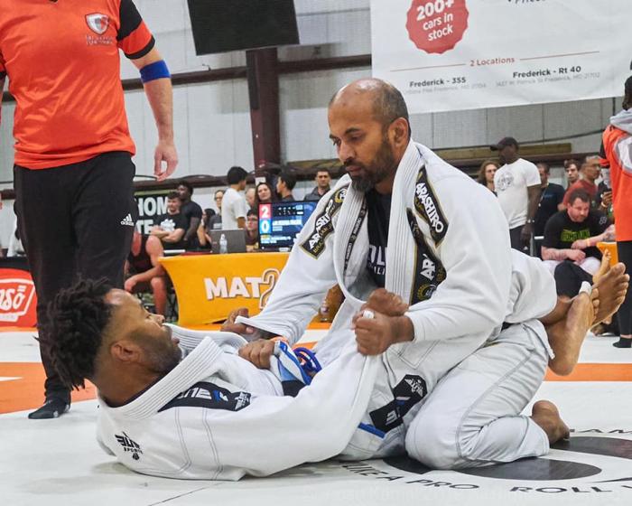 Competing at Grappling Industries, Frederick Maryland USA, September 2019