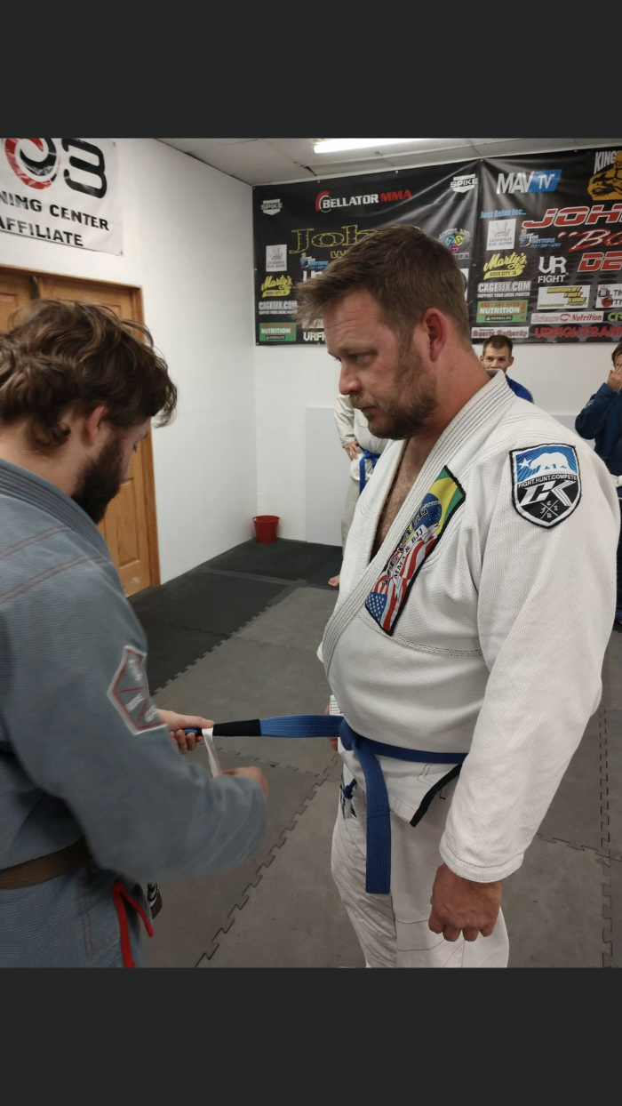 Blue belt · September 1, 2018 · Promoted by John Devall