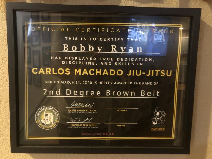 Brown belt · October 12, 2020 · Promoted by Carlos Machado