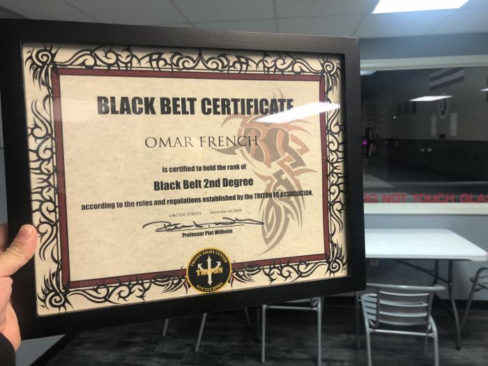 Black belt 2nd degree · December 16, 2020 · Promoted by Piet Wilhelm