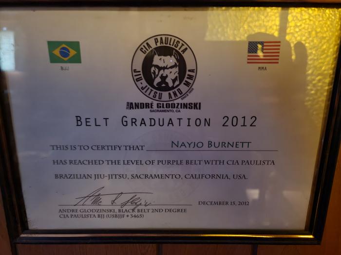 Purple belt · December 15, 2012 · Promoted by Andre Glodzinski