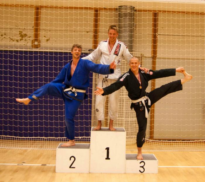 Roskilde Open BJJ 1 2013 - Rocking it out at the podium!