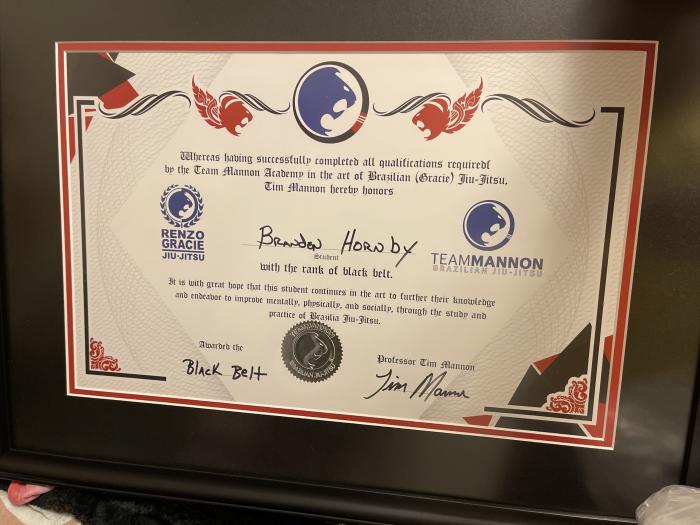 Black belt · August 6, 2019 · Promoted by Tim Mannon