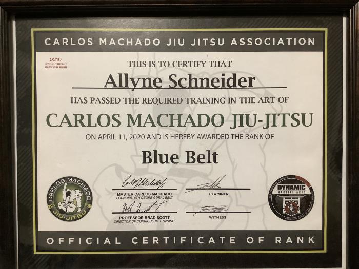 Blue belt · April 11, 2020 · Promoted by Larry Keith