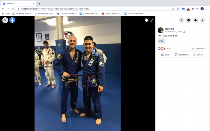 Purple belt · November 14, 2017 · Promoted by Marco Teixeira