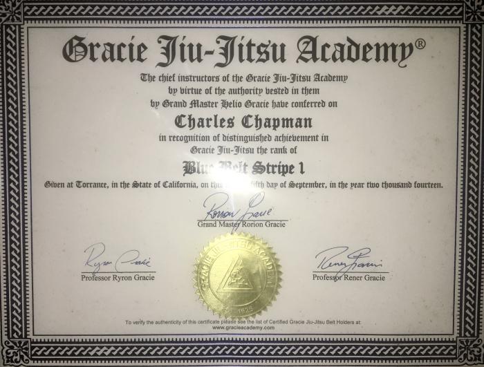 Blue belt · December 10, 2011 · Promoted by Adam Smith