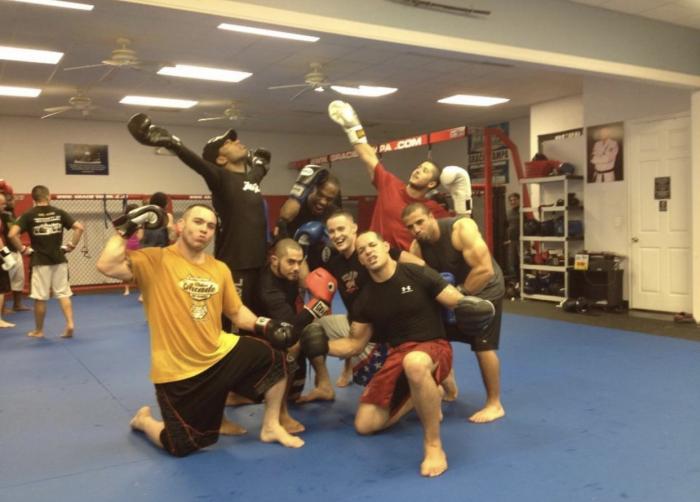 Old school Gracie Tampa post sparring pic