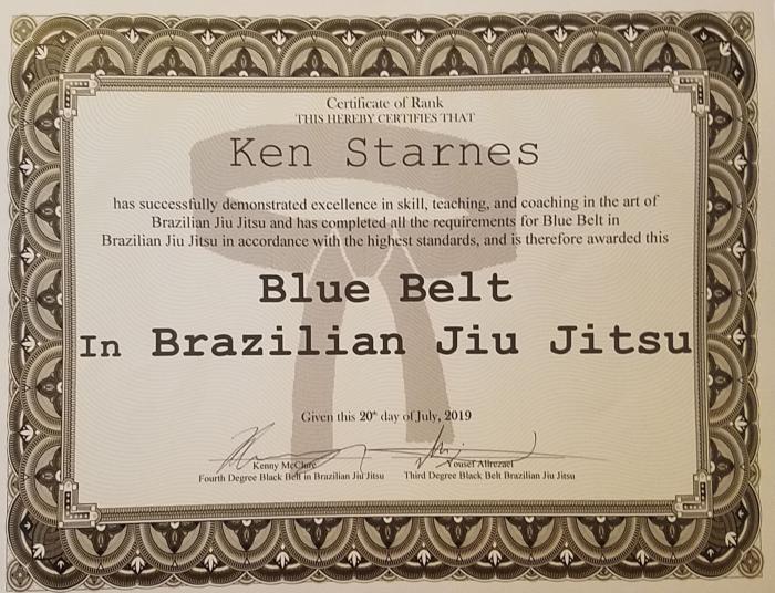 Blue belt · July 20, 2019 · Promoted by Yousef Alirezaei