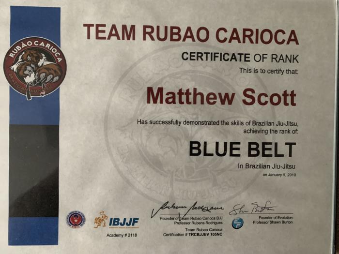 Blue belt · January 5, 2019 · Promoted by Rubens Rodrigues