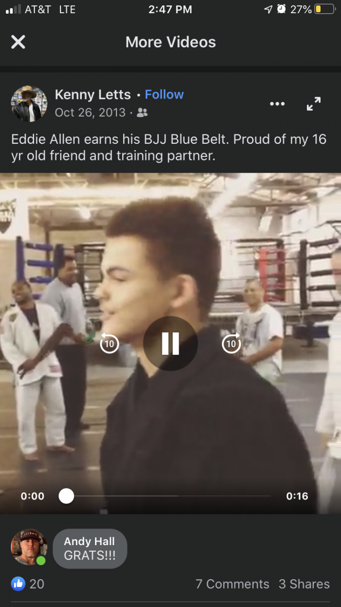 Blue belt · October 26, 2013 · Promoted by Michael Allen