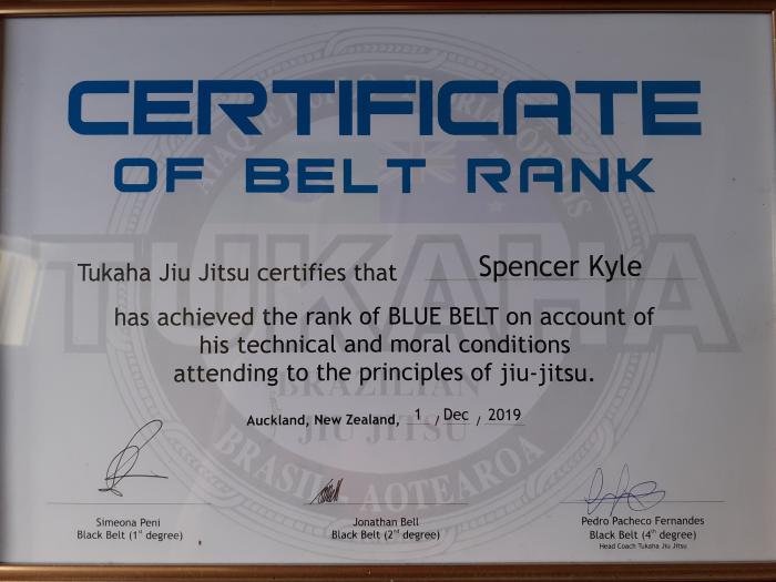 Blue belt · December 1, 2019 · Promoted by Professor Pedro Fernandes (4th degree)